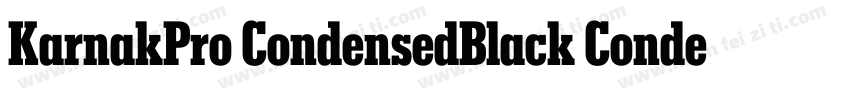KarnakPro CondensedBlack Condensed字体转换